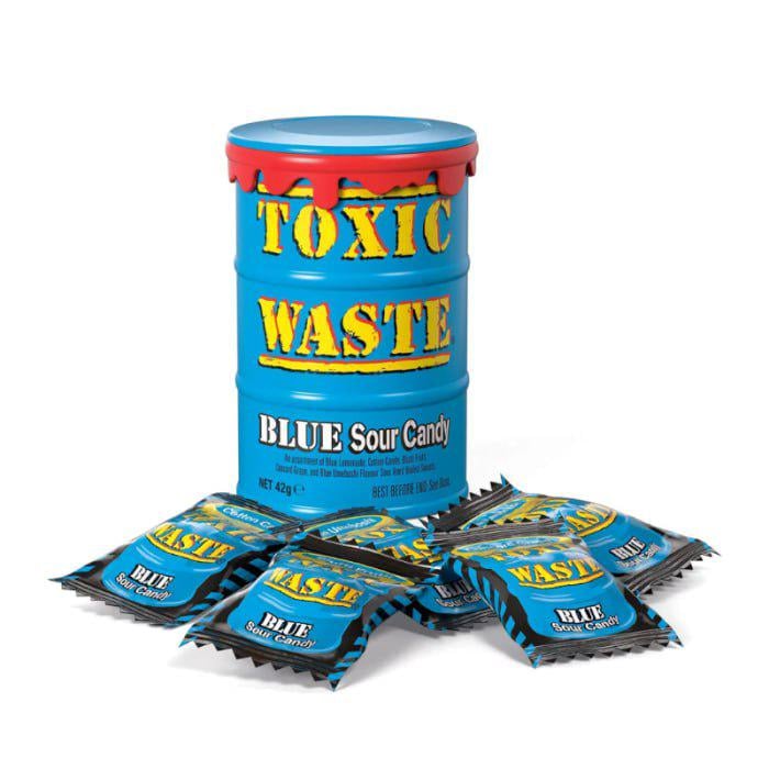 Леденцы кислые Toxic Waste Blue Sour Candy 42 г 1 шт. Синий (00000006444)