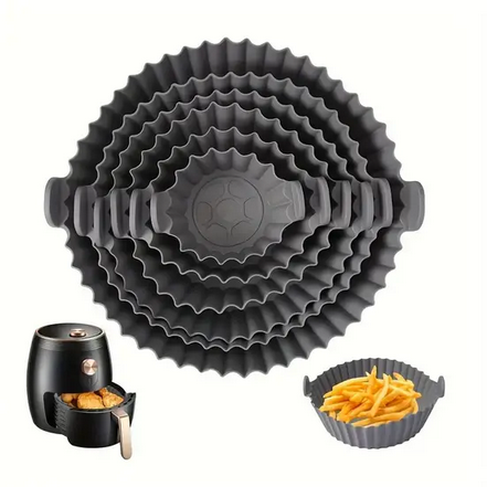 Набор силиконовых форм для аэрогрилей и аэрофритюрниц 6 шт. Серый (S-4557) - фото 1