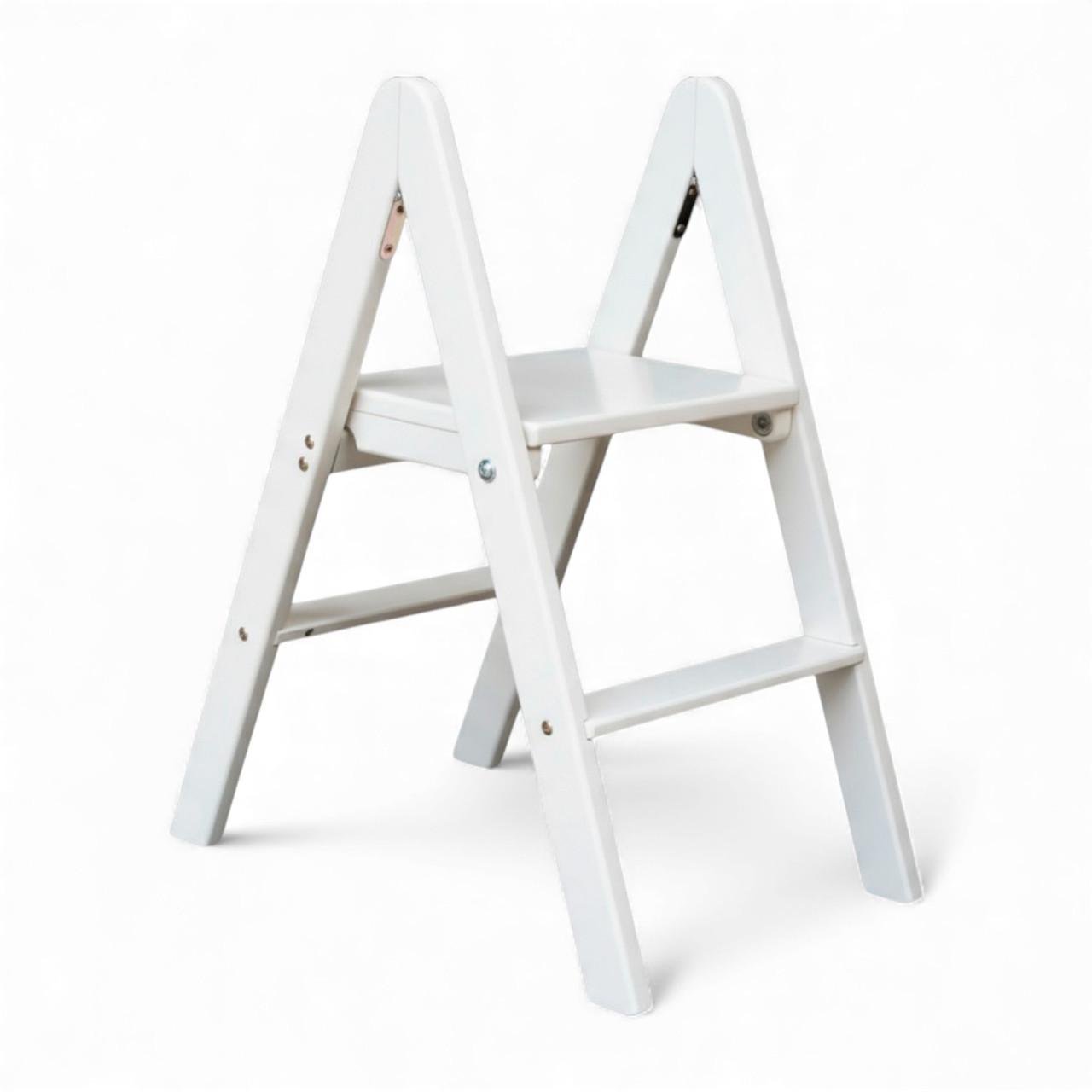 Табурет-сходи дерев'яний Студія Дерева Вільха побутовий двосторонній 2 сходинки Білий (31002857) - фото 3 Табурет-сходи дерев'яний Студія Дерева Вільха побутовий двосторонній 2 сходинки Білий (31002857) - фото 3
