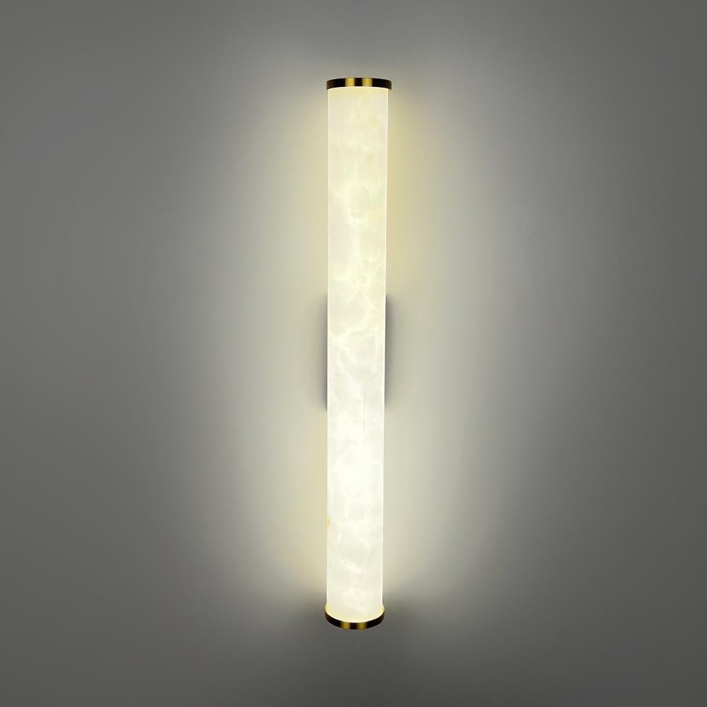 Настенный светильник светодиодный Light House LNF-17567/60х600H 18Вт с имитацией мрамора с латунным корпусом Ø 6х60 см