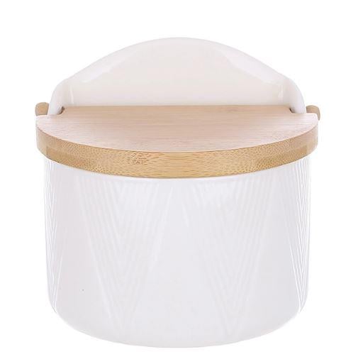 Сахарница фарфоровая с бамбуковой крышкой Grace 500 мл (33463