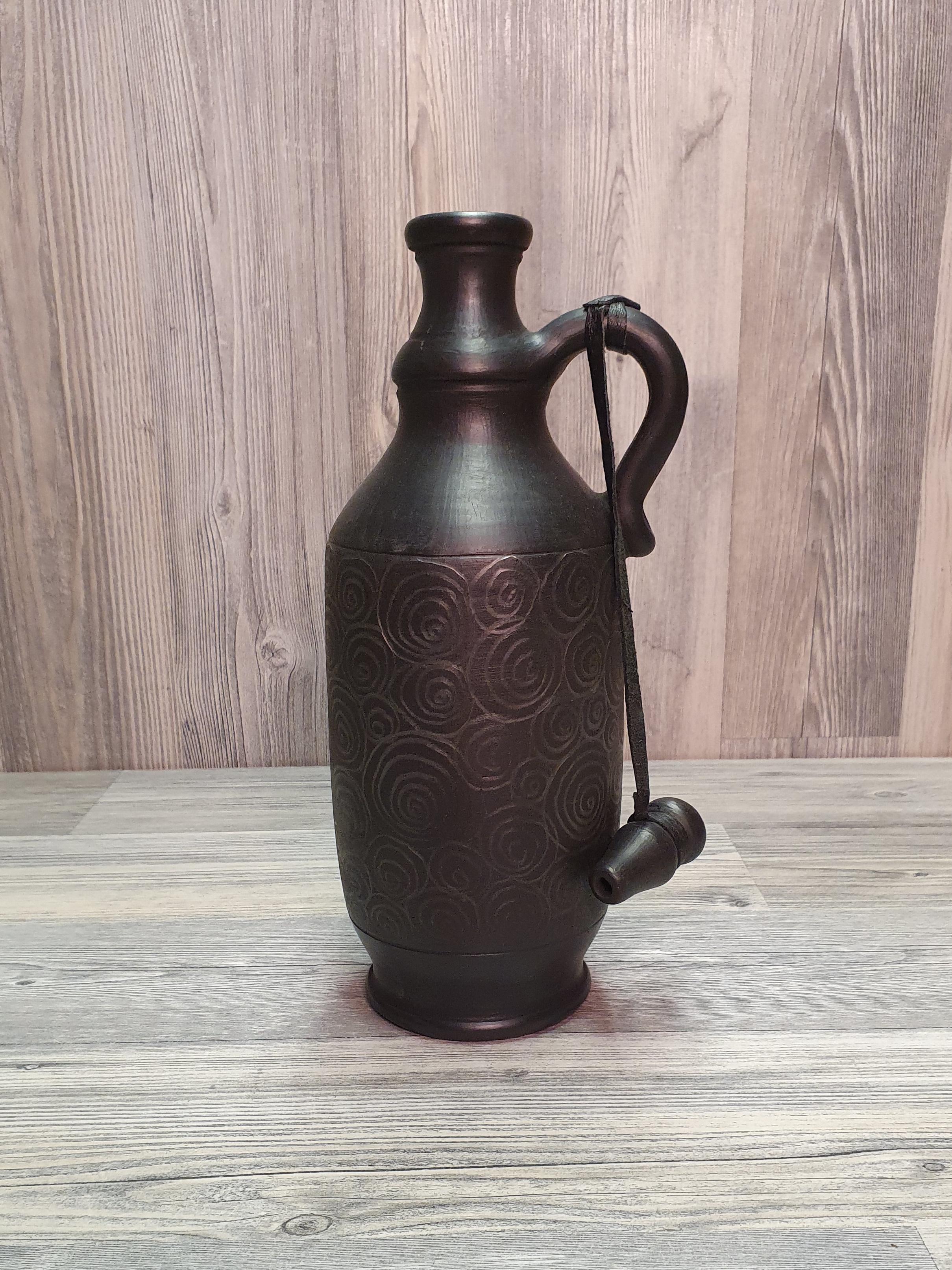 Штоф из глины ручная работа (5213) - фото 2 Штоф из глины ручная работа (5213) - фото 2