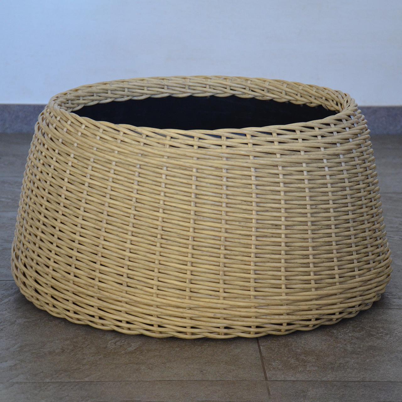 Подставка-юбка под елку плетеная из искусственного ротанга/ручной работы L Светлое дерево (23296061) - фото 5