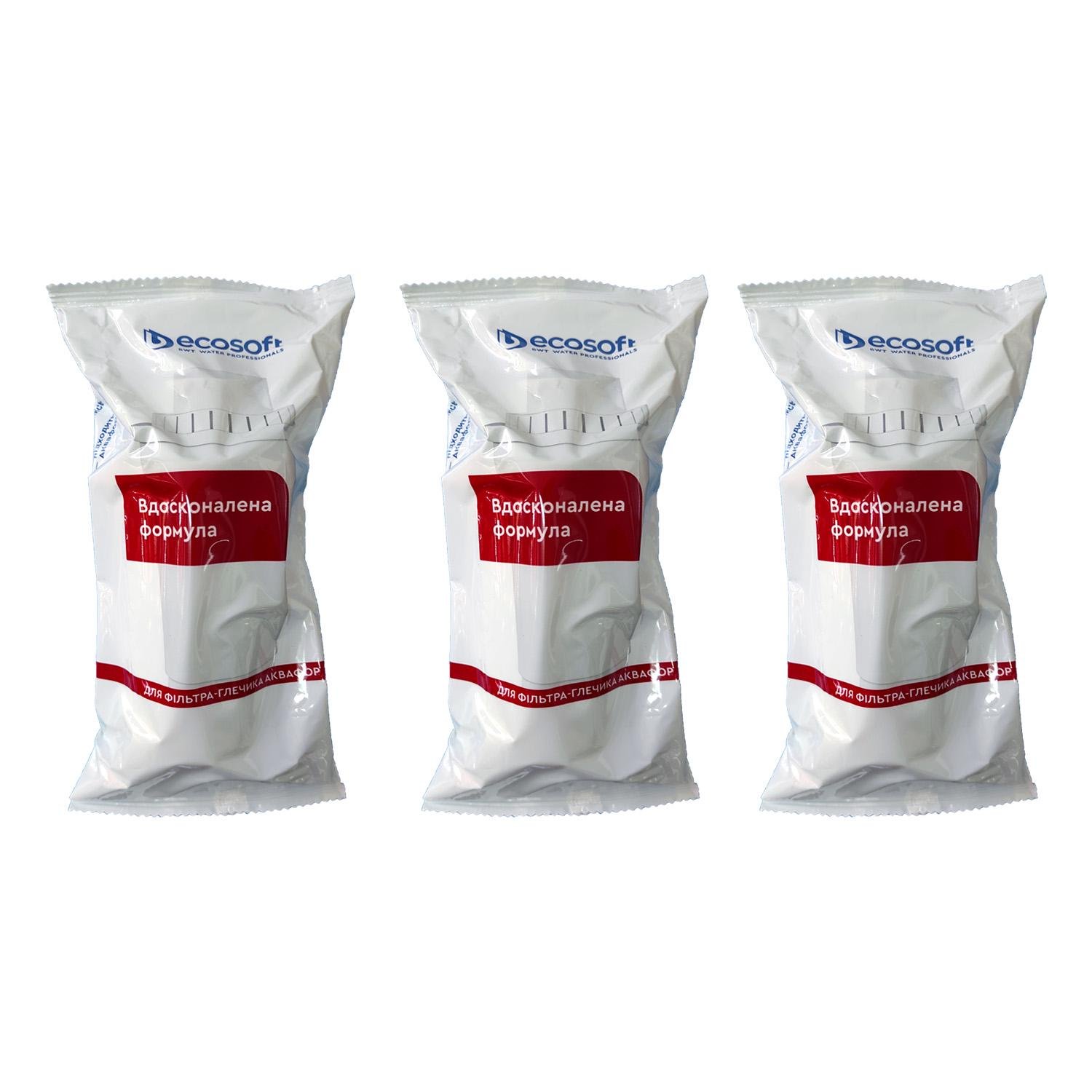 Комплект картриджей Ecosoft для фильтров-кувшинов Аквафор (3 штуки) - фото 5 Комплект картриджей Ecosoft для фильтров-кувшинов Аквафор (3 штуки) - фото 5