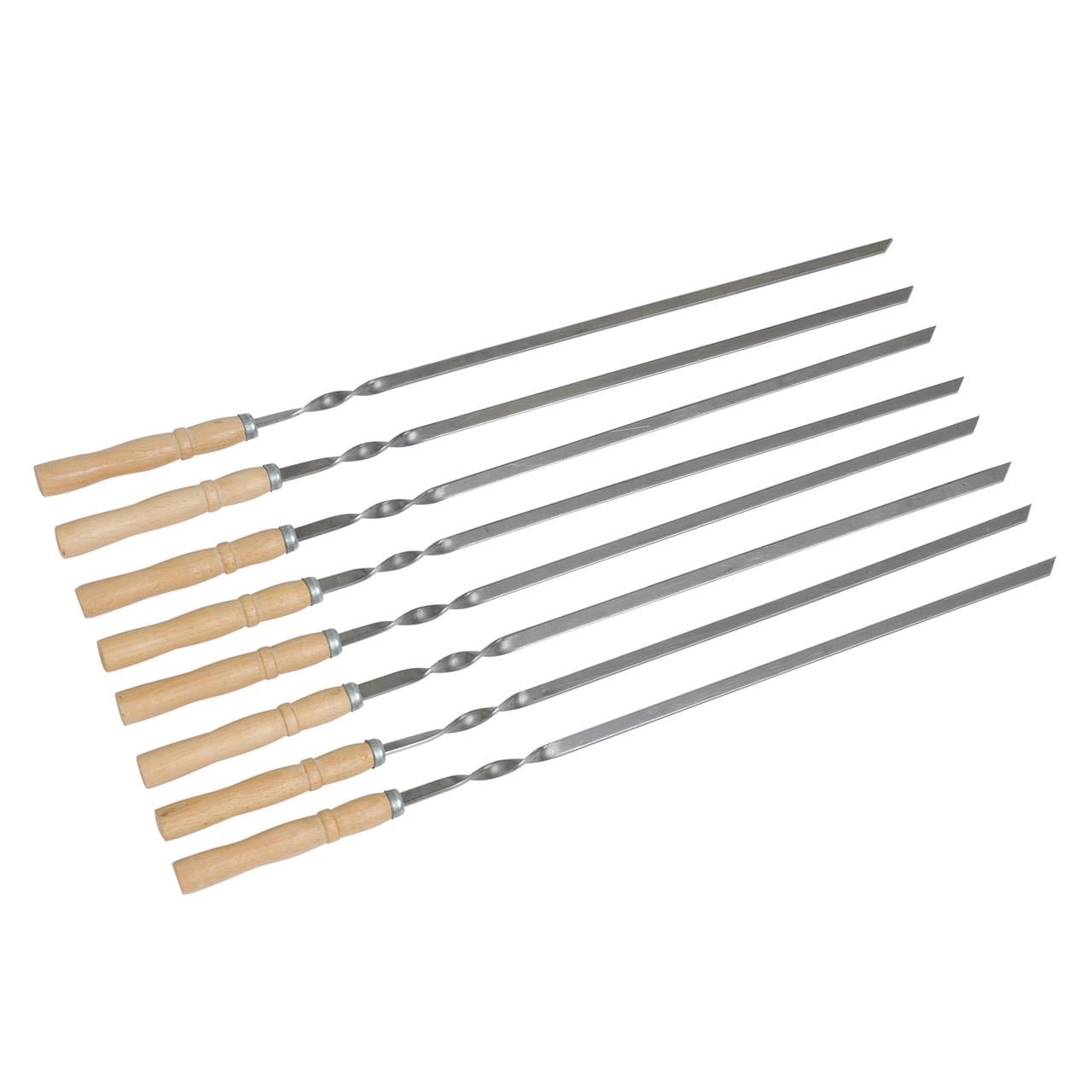 Набор шампуров с деревянной ручкой 600х10х3 мм 8 шт