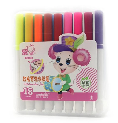 Набір фломастерів-пензлів Mouse 18 шт. 228-18 (MTT-147665)