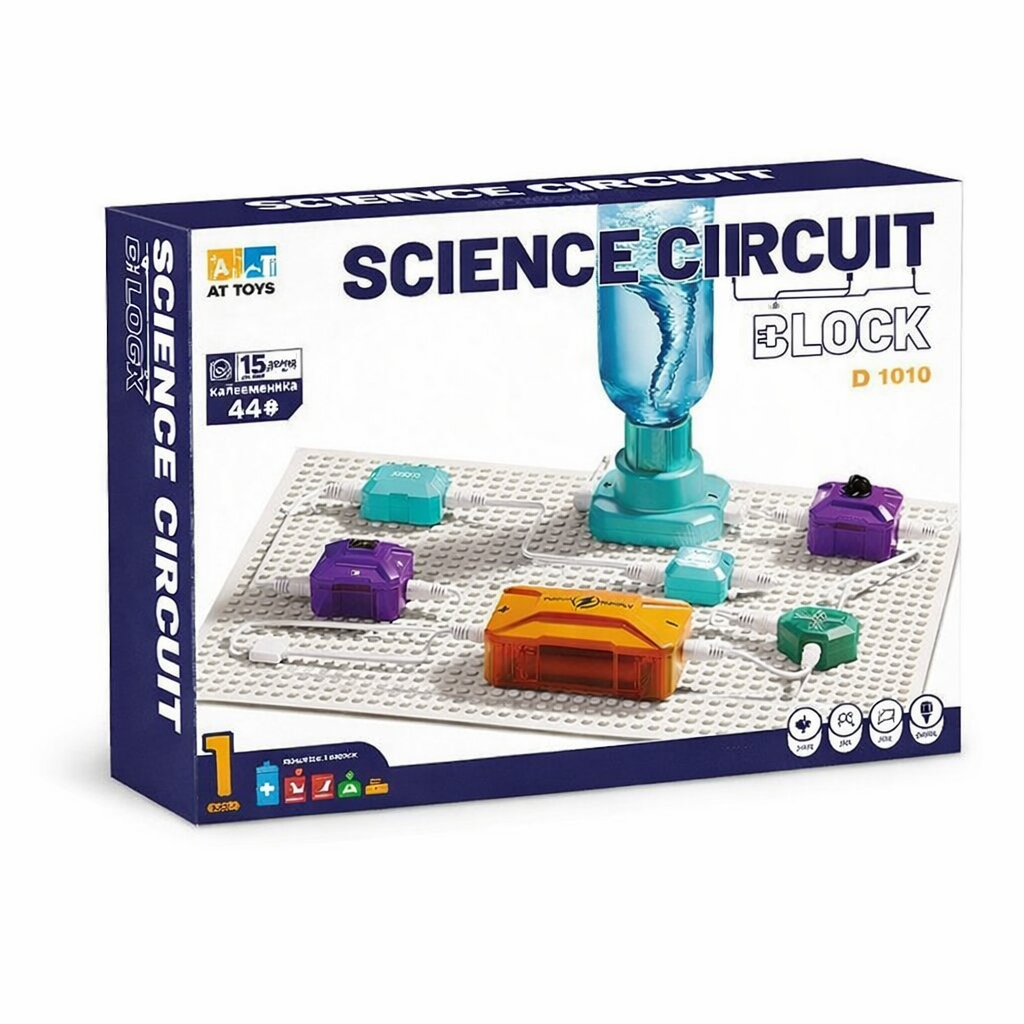 Конструктор электронный Science circuit block D 1010 15 элементов на батарейках 44 эксперимента (2944172506)