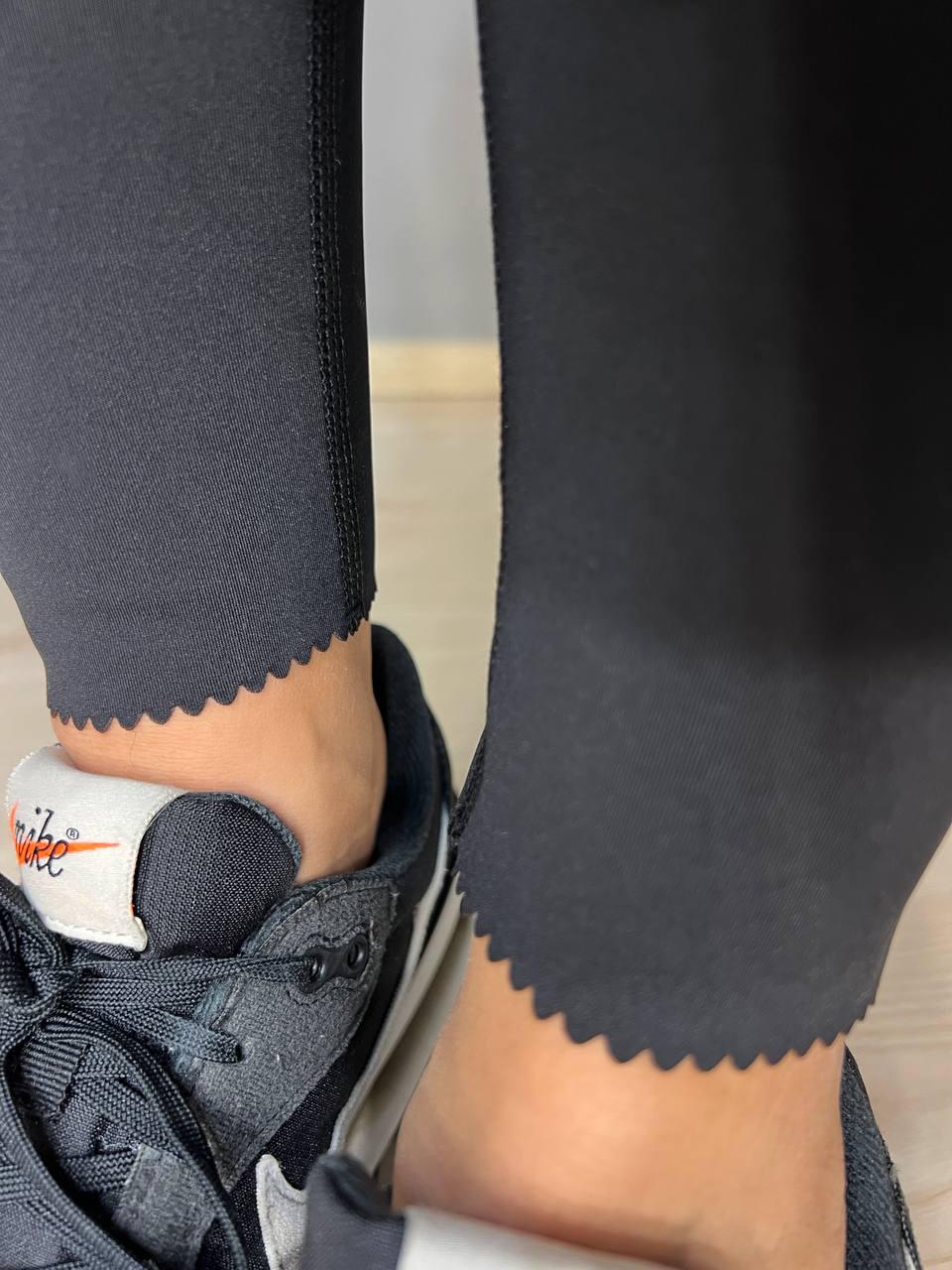 Лосини жіночі LADY HUREM 2513 утягуючі фігурний край тканина дайвінг ойшо широкий пояс M Чорний (1683) - фото 3 Лосини жіночі LADY HUREM 2513 утягуючі фігурний край тканина дайвінг ойшо широкий пояс M Чорний (1683) - фото 3