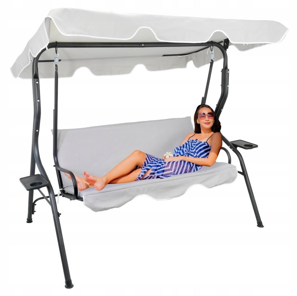 Качели садовые Garden трехместные с навесом раскладные до 200 кг - фото 8 Качели садовые Garden трехместные с навесом раскладные до 200 кг - фото 8