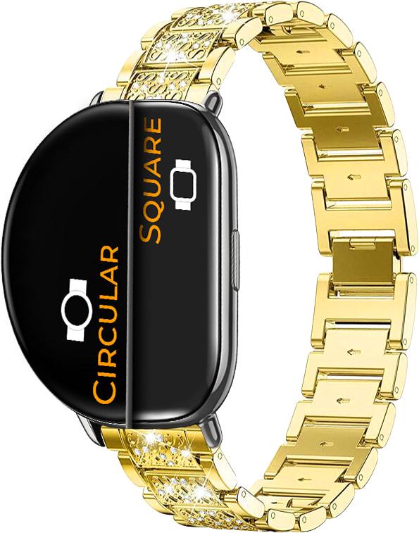 Браслет металлический Glam для ZEPP E Square/Circular Gold (32813-2A)