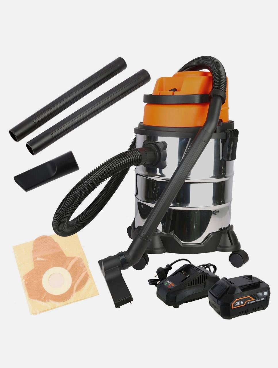 Пилосос акумуляторний професійний миючий з функцією видування 20V (PWNTS-01)