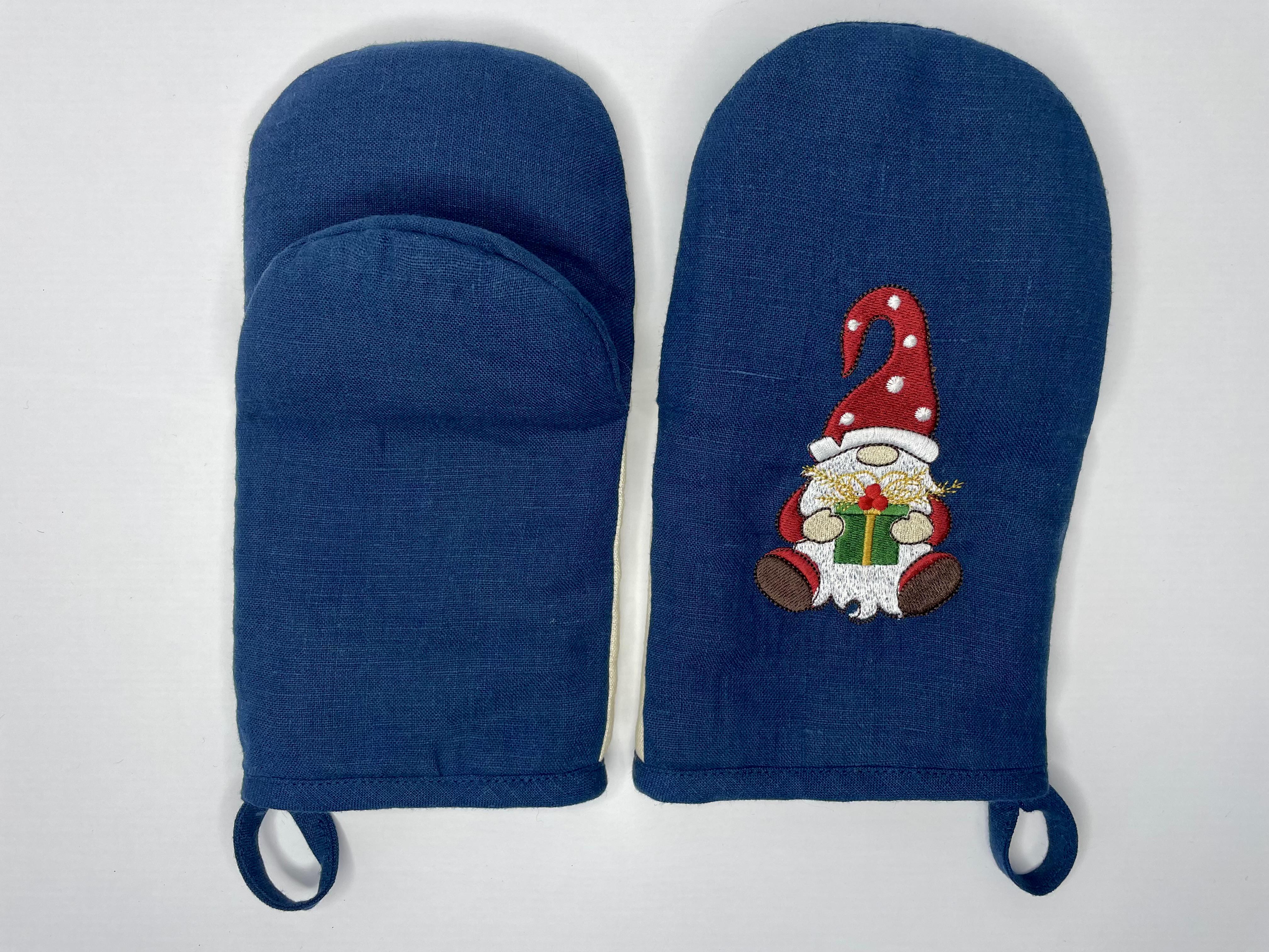 Перчатка с вышивкой Гном Синий (30084527) - фото 4 Перчатка с вышивкой Гном Синий (30084527) - фото 4