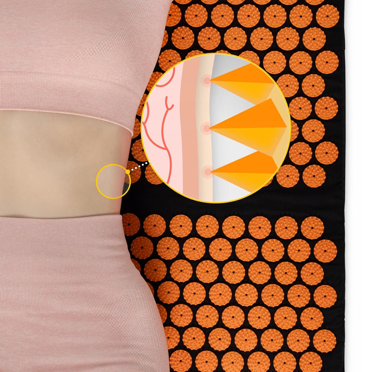 Килимок акупунктурний з валиком 4fizjo Classic Mat XL Black/Orange (P-5907222931776) - фото 7 Килимок акупунктурний з валиком 4fizjo Classic Mat XL Black/Orange (P-5907222931776) - фото 7