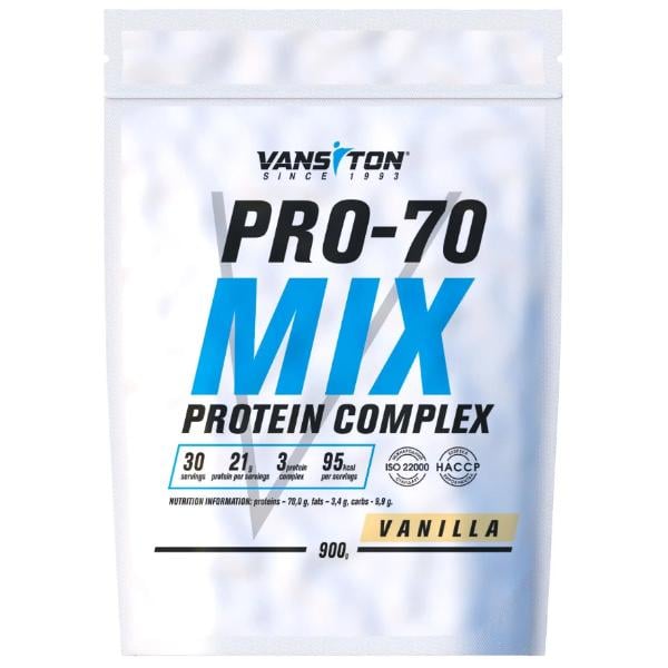 Протеин Vansiton Pro-70 Mix Vanilla 900 г/30 порций (23469117)