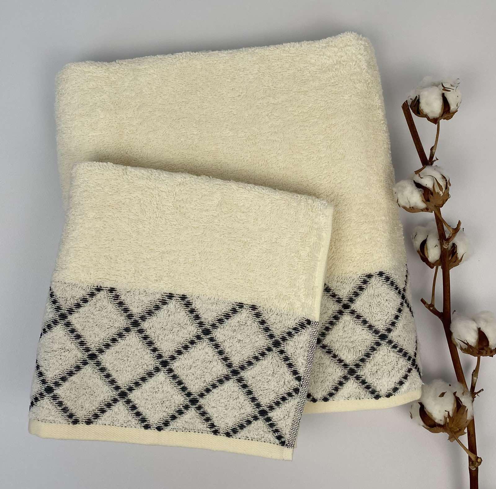 Набор полотенец Cottonize cod 141 2 шт. в фирменной коробке Молочный (CN23986)