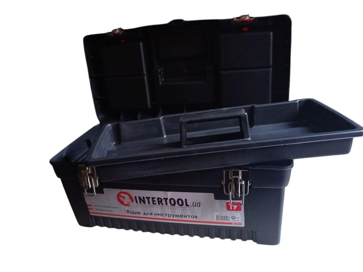 Ящик для инструментов с металлическими замками Intertool BX-1019 19" 483x242x240 мм (26447237) - фото 3