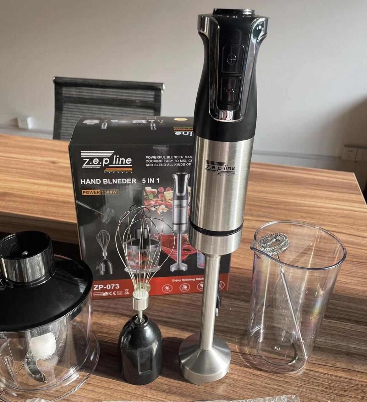 Блендер погружной ZepLine ZP-073 1500 Вт 5в1 Черный (33800768)