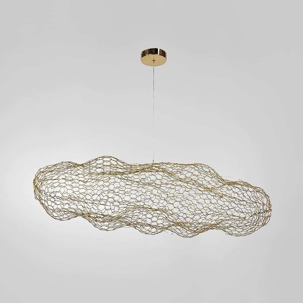 Люстра-облачко декоративная LED CLOUD 100х50 см Золотой (MJ83-1000 GD)