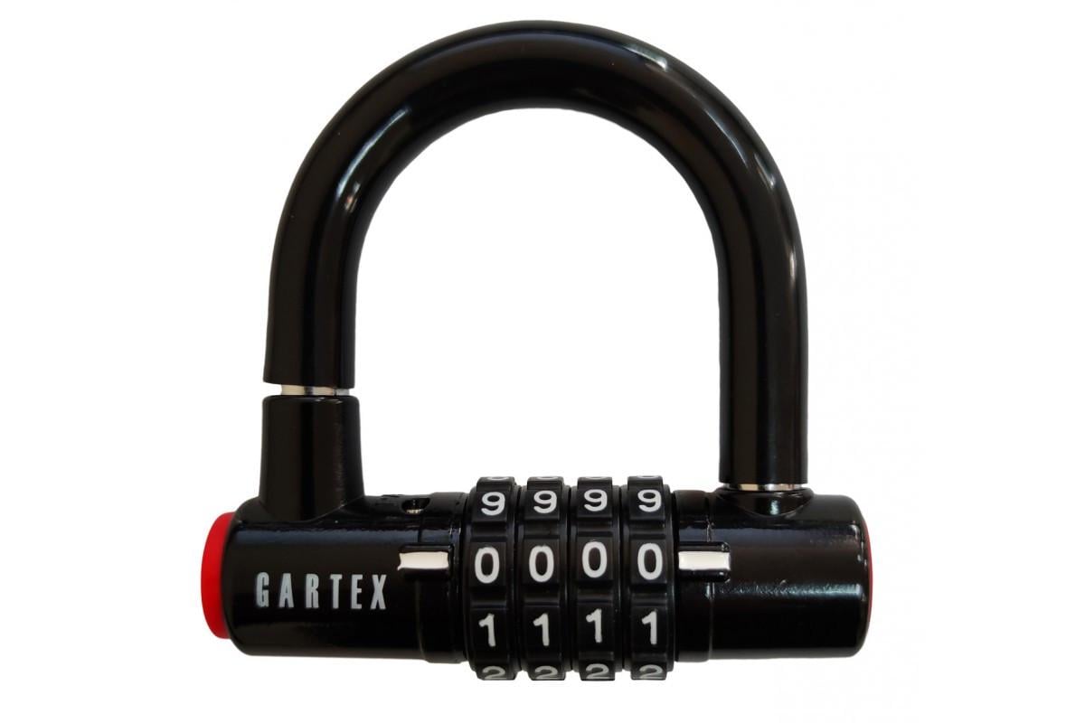 Замок велосипедный цепной кодовый GARTEX на Черный (50000067)