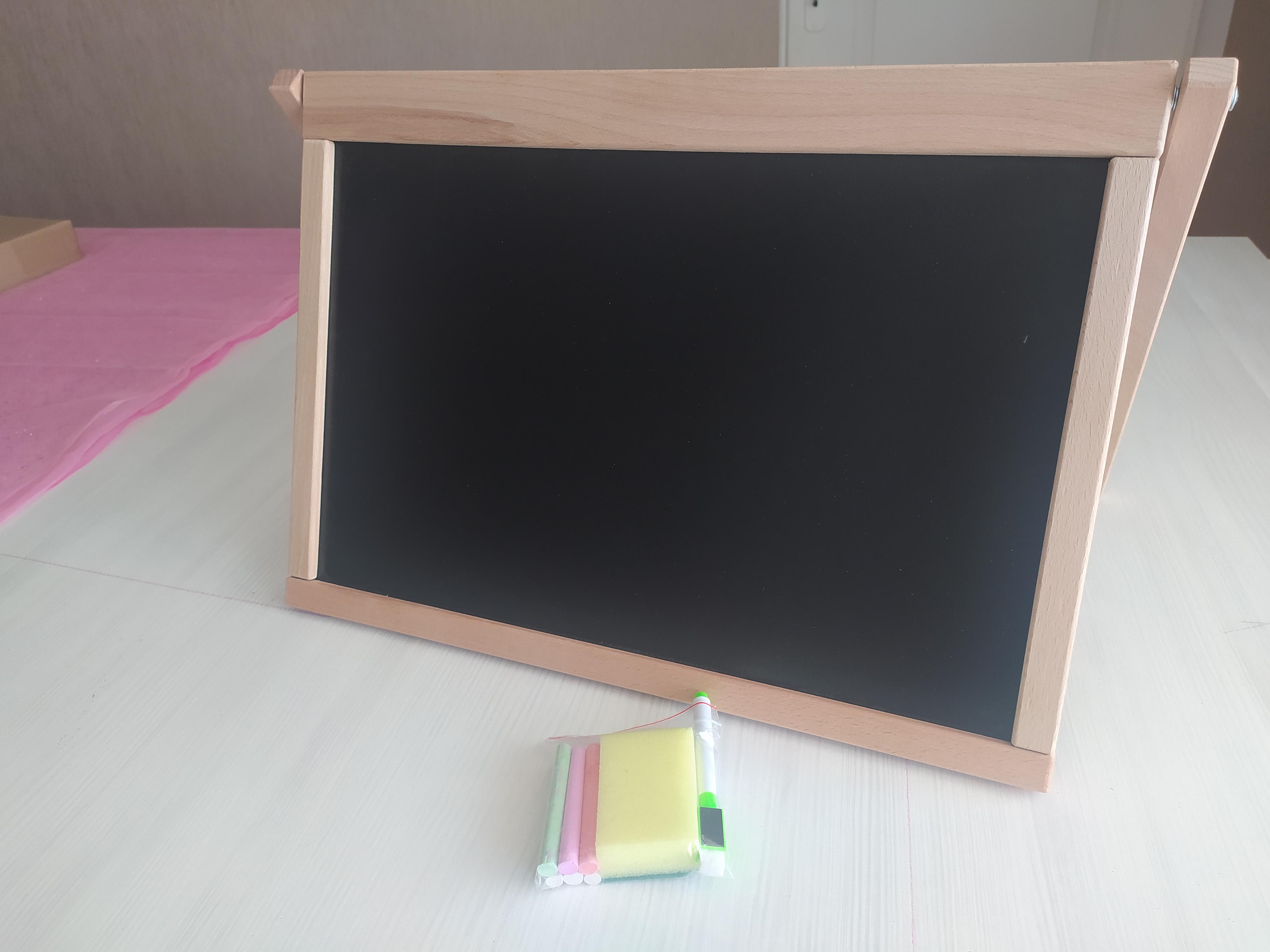 Мольберт магнітний настільний двосторонній дерев'яний 3в1 52x37x2 см (4311) - фото 2 Мольберт магнітний настільний двосторонній дерев'яний 3в1 52x37x2 см (4311) - фото 2