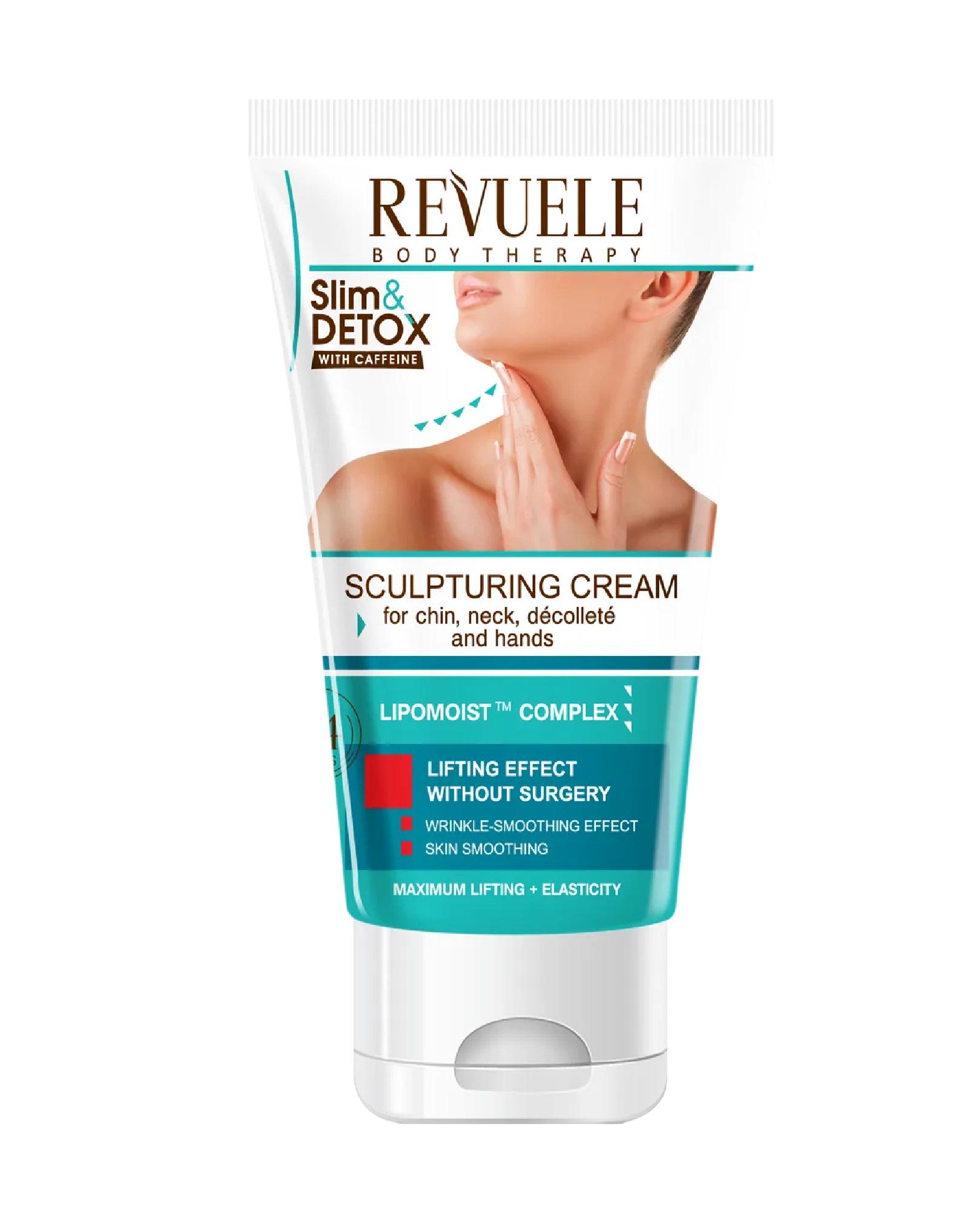 Крем-скульптор с кофеином Revuele для подбородка шеи и декольте Slim & Detox 150 мл (7500475)