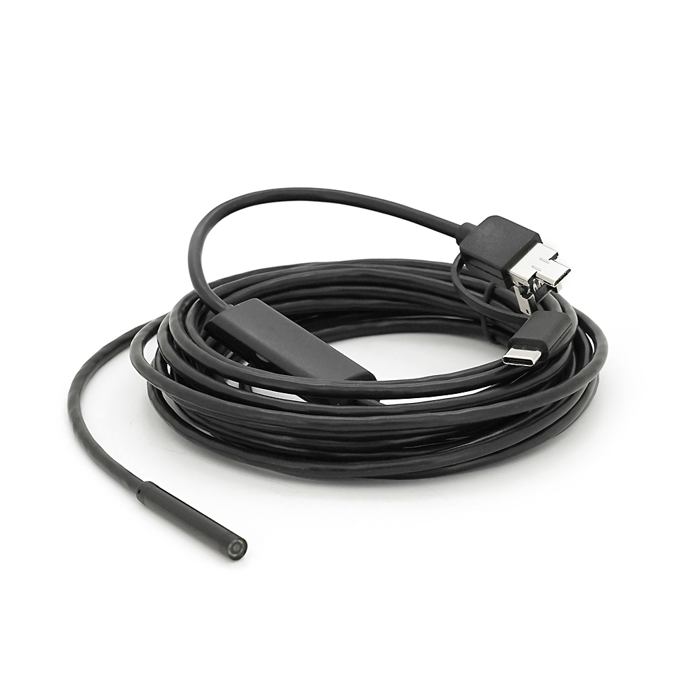 Ендоскоп HD 3в1 MicroUSB/PC м'який провід 5 м (YUT_V11692)
