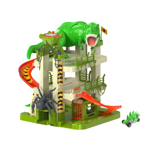 Гараж 3-х уровневый Teamsterz Beast Machines с динозавром и машинкой (1417451)