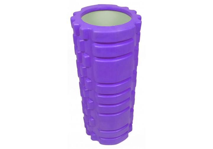 Массажный ролик EasyFit Grid Roller 33 см v.1.1 Фиолетовый (EF-2020-V) - фото 3