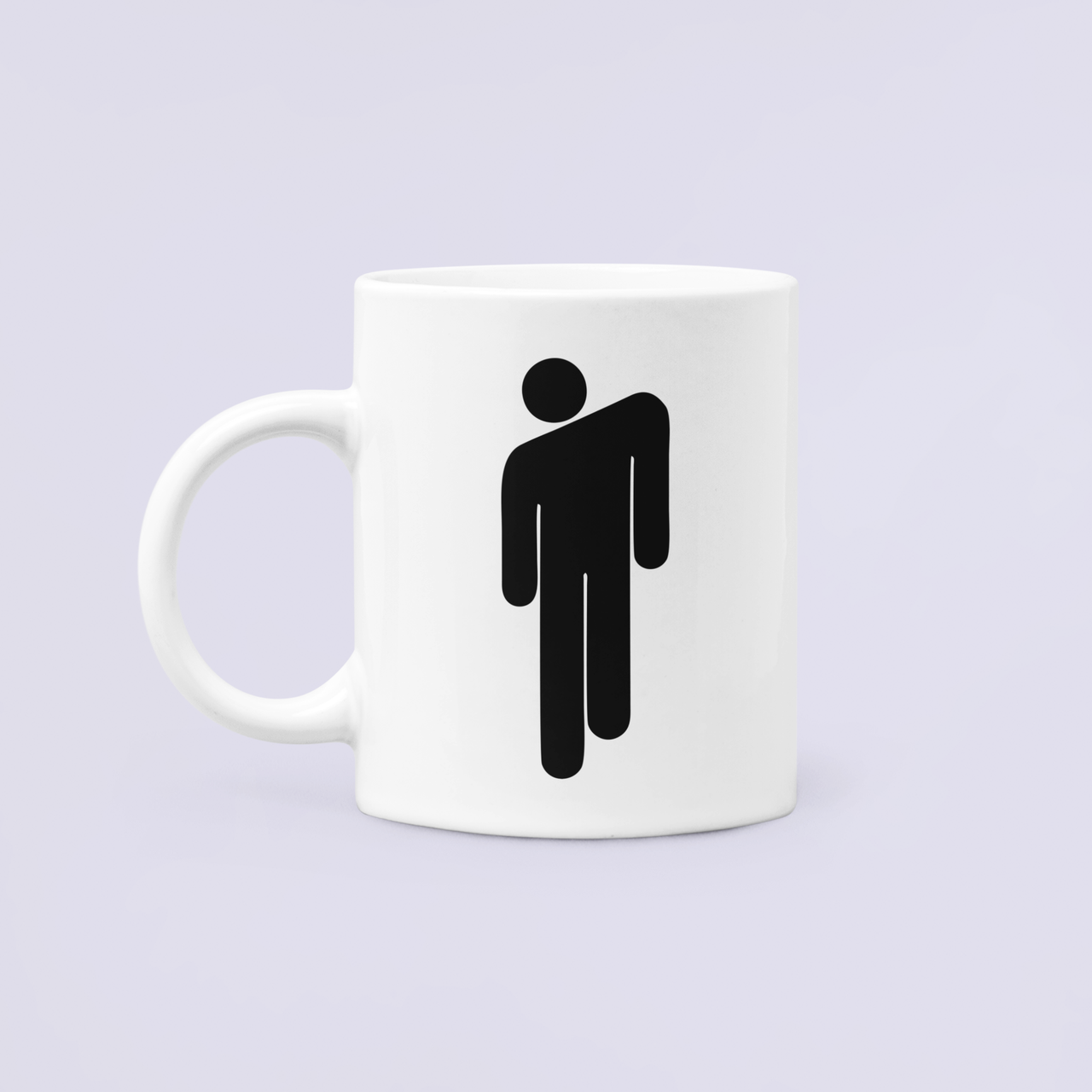 Чашка керамическая с принтом Billie Eilish 330 мл Белый