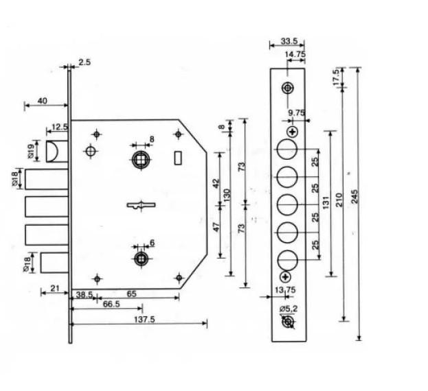 Замок дверной врезной Шерлок 06.40 левый - фото 5