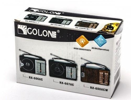 Радиоприемник аккумуляторный портативный Golon 6W-607AC з FM радио 220 В Черный (534bc82a) - фото 7