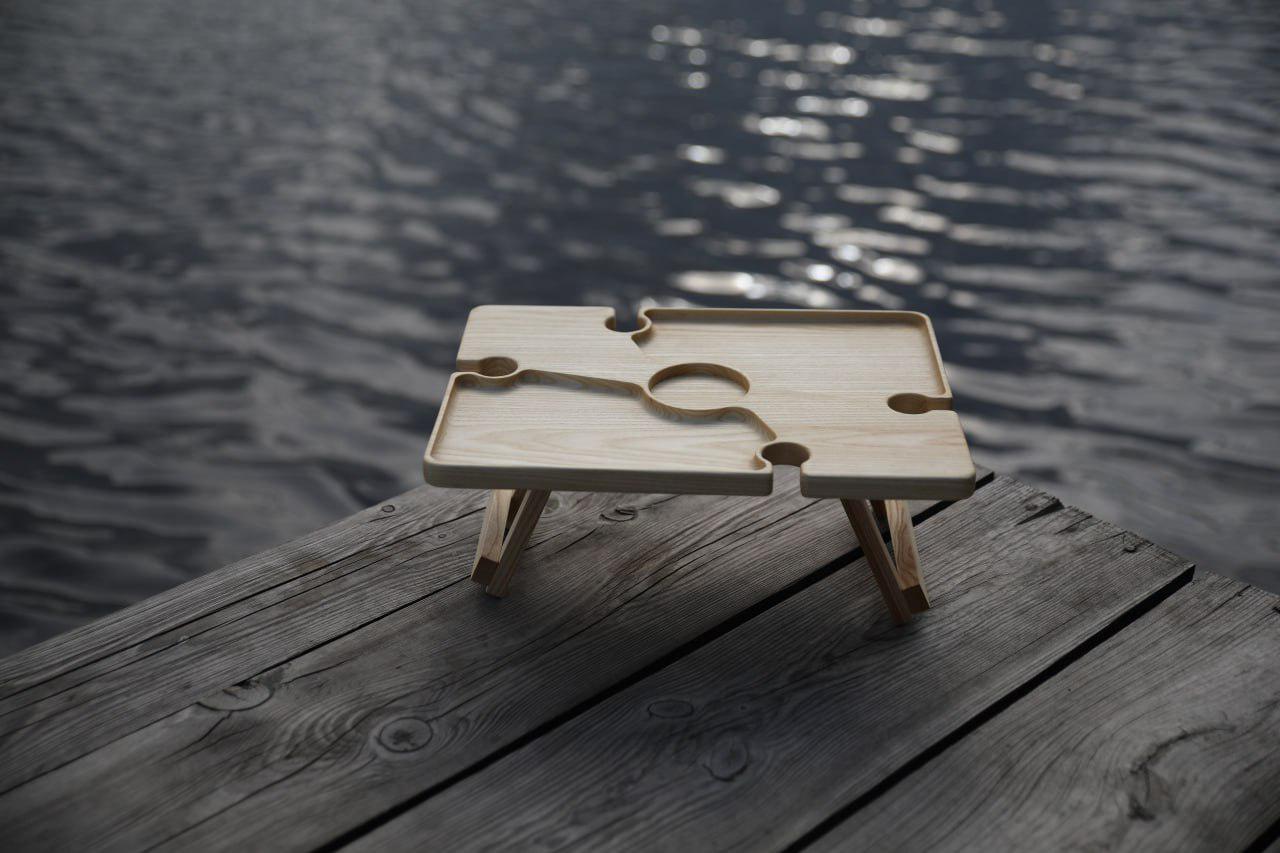 Столик винний поділений на 2 сектори 30х30х17 см (WDT-27.1) - фото 3 Столик винний поділений на 2 сектори 30х30х17 см (WDT-27.1) - фото 3