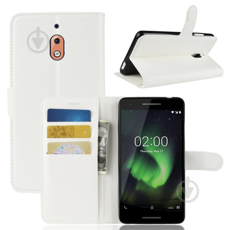 Чохол-книжка Litchie Wallet для Nokia 2.1 White (lwwh0162)