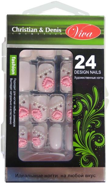 Ногти накладные VIVA 3D в упаковке 24 шт. (3D-221)