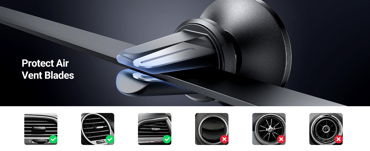 Держатель для телефонов в машину UGREEN LP743 Magsafe не блокирующий вентиляционное отверстие усиленный магнитный Black (25425) - фото 7 Держатель для телефонов в машину UGREEN LP743 Magsafe не блокирующий вентиляционное отверстие усиленный магнитный Black (25425) - фото 7