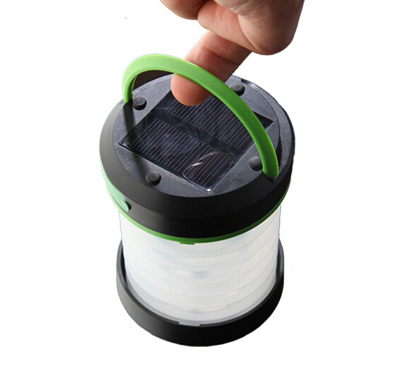 Складний ліхтар SUNROZ Solar Camping Lantern для подорожей на сонячній батареї Чорно-зелений (SUN4346) - фото 3