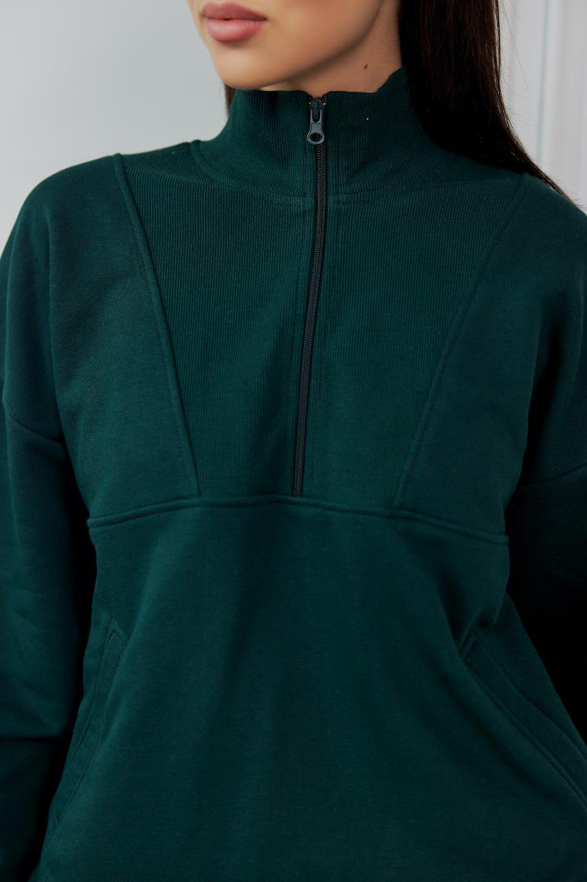 Костюм спортивный женский М148.3 3-х нитка XL Изумрудный (165-1-63) - фото 3 Костюм спортивный женский М148.3 3-х нитка XL Изумрудный (165-1-63) - фото 3