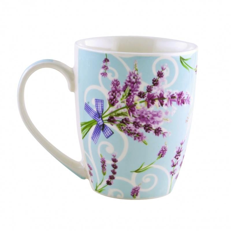 Чашка Lora NP46 Бузок 370 мл порцеляна Світло-блакитний Чашка Lora NP46 Бузок 370 мл порцеляна Світло-блакитний