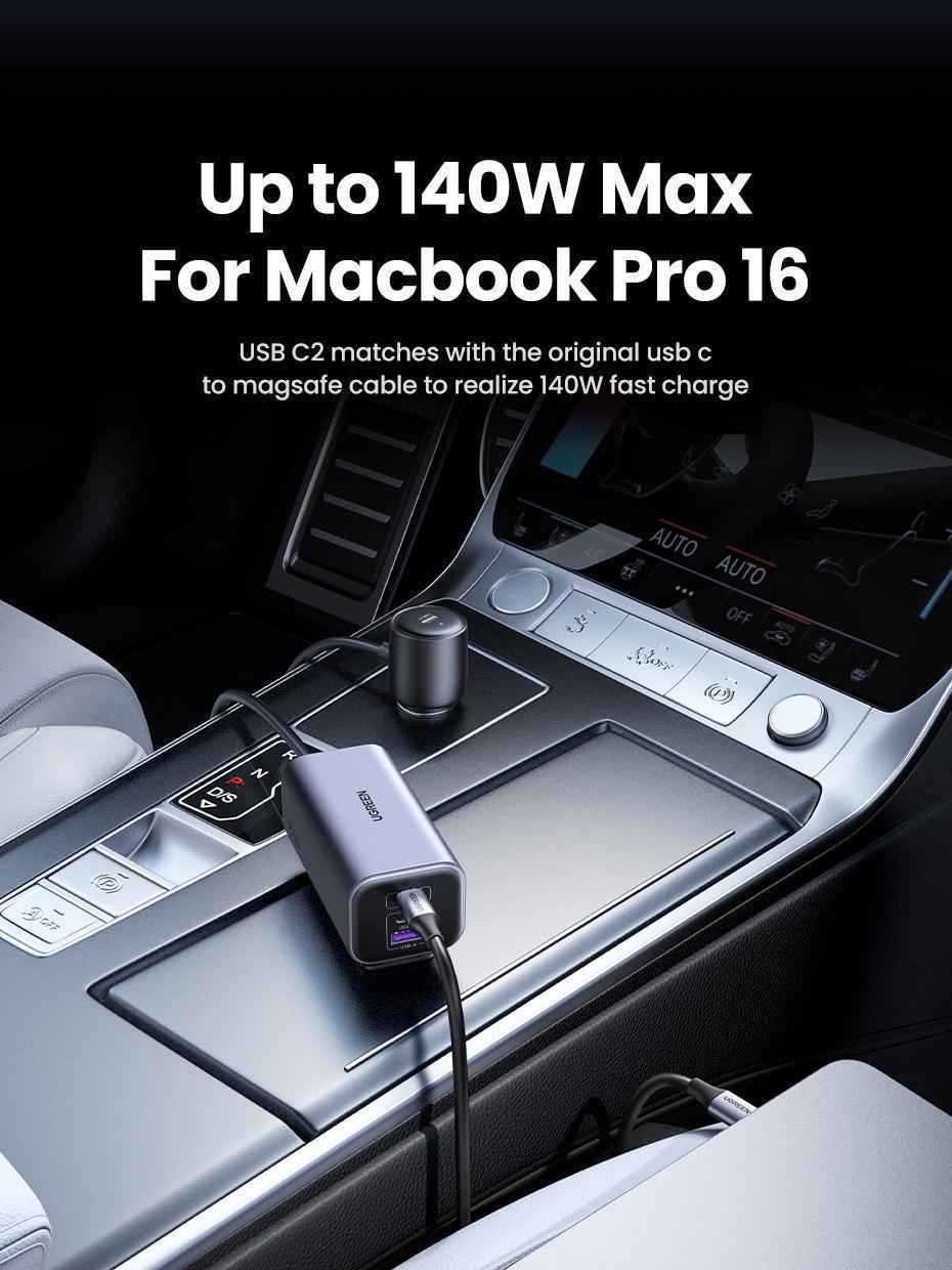 Зарядное устройство для автомобильного Ugreen 150 Вт 4 порта 1 м (35571) - фото 3 Зарядное устройство для автомобильного Ugreen 150 Вт 4 порта 1 м (35571) - фото 3