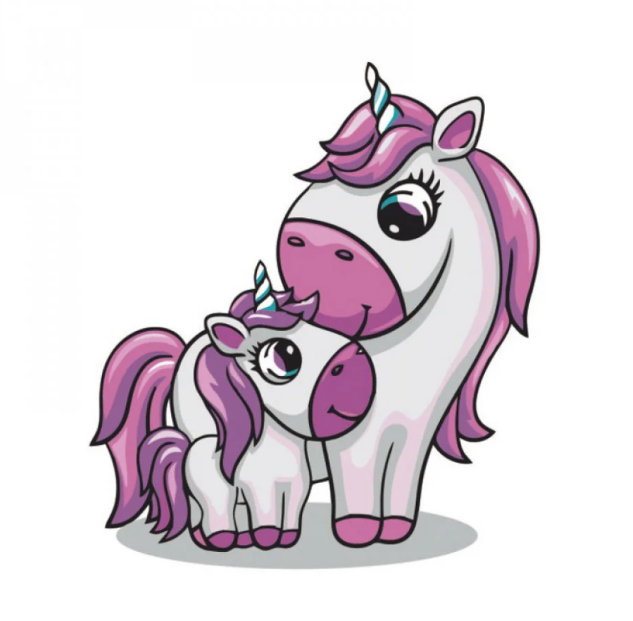 Картина по номерам Strateg Мама с единорожкой с лаком и уровнем 30x30 см (ES033)