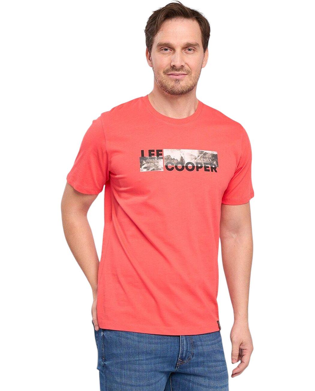 Футболка мужская Lee Cooper 10196513.937 XXL Коралловый (5942723072634)
