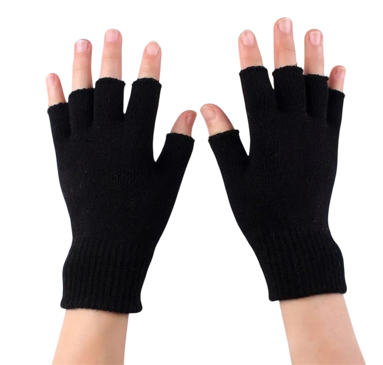 Перчатки без пальцев унисекс Черный (009131) - фото 2