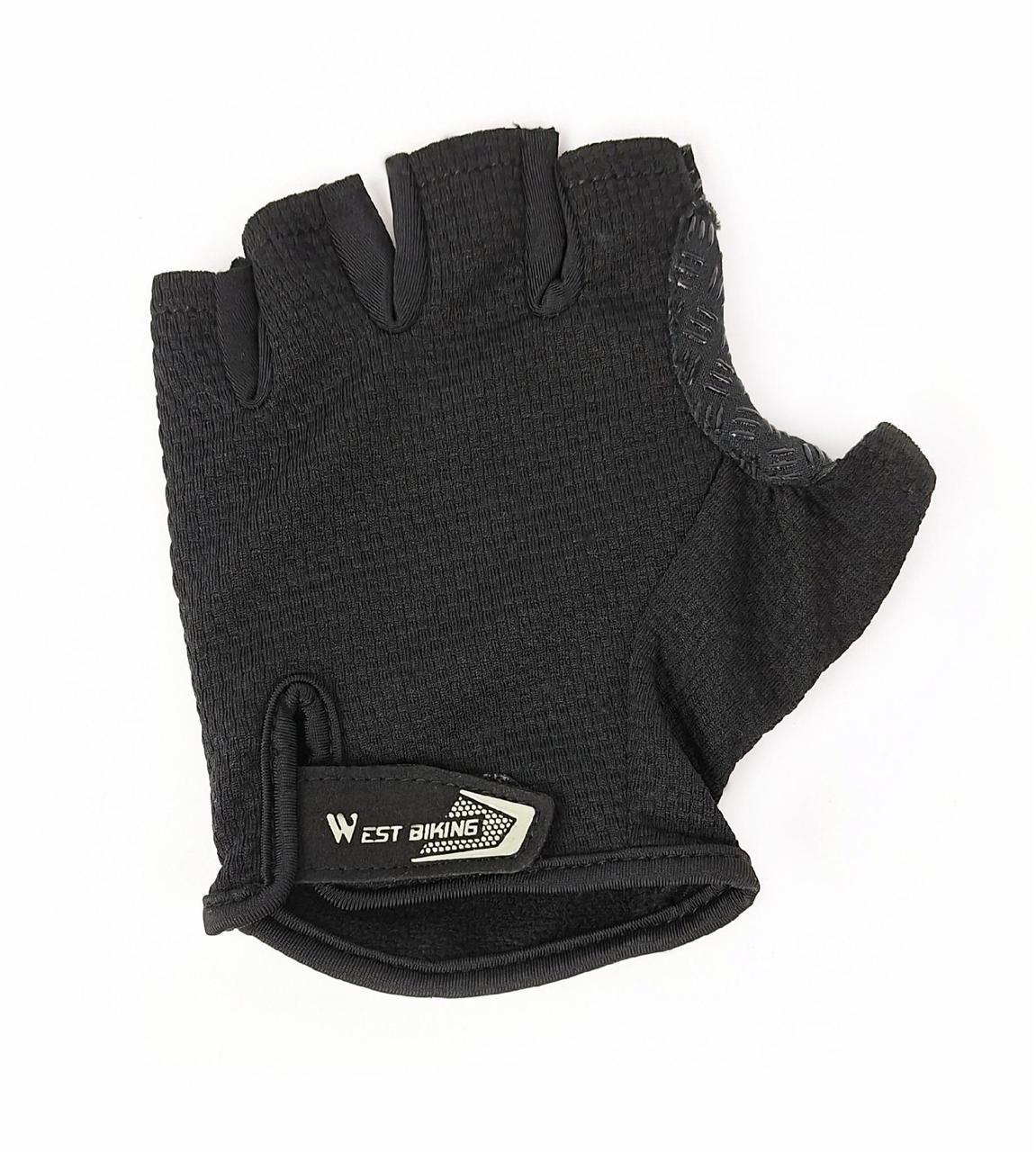 Велоперчатки West biking YP0211248 с короткими пальцами ХХL Black (G0001092)