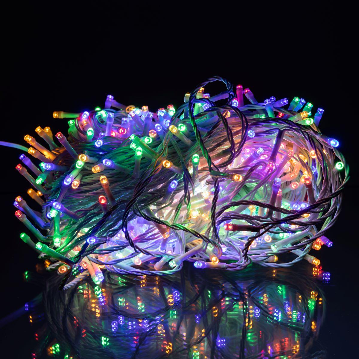 Гирлянда Рождественская фея уличная 50 м 500 LED белый провод Разноцветный (CF500L50MWML)