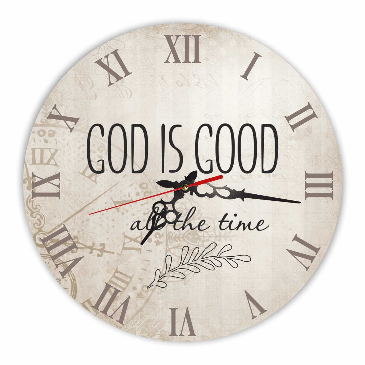 Годинник настінний круглий God is Good all the time 30 см (хргф1006а)