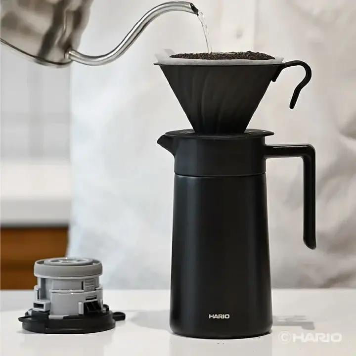 Термо-сервер для профессиональной заварки кофе Hario 800 мл Черный (CHP-800-B) - фото 4 Термо-сервер для профессиональной заварки кофе Hario 800 мл Черный (CHP-800-B) - фото 4