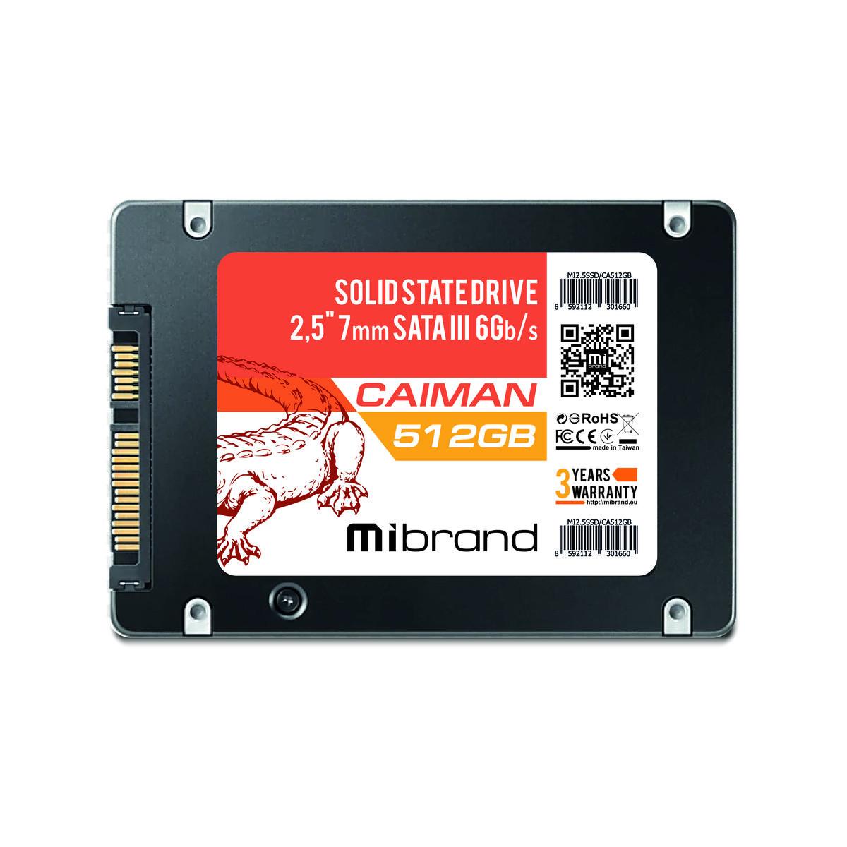 SSD Mibrand Caiman 512GB 2.5" 7mm SATAIII Bulk (29caa1-15784)