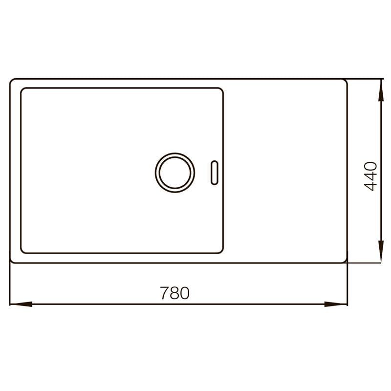 Мойка кухонная MIXXUS MX0563 прямоугольная из нержавеющей стали 780x440 мм (63456) - фото 2