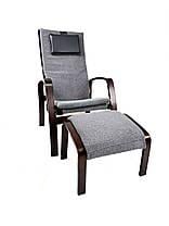 Крісло для відпочинку з підніжкою Avko ARC011 Walnut Grey - фото 2 Крісло для відпочинку з підніжкою Avko ARC011 Walnut Grey - фото 2