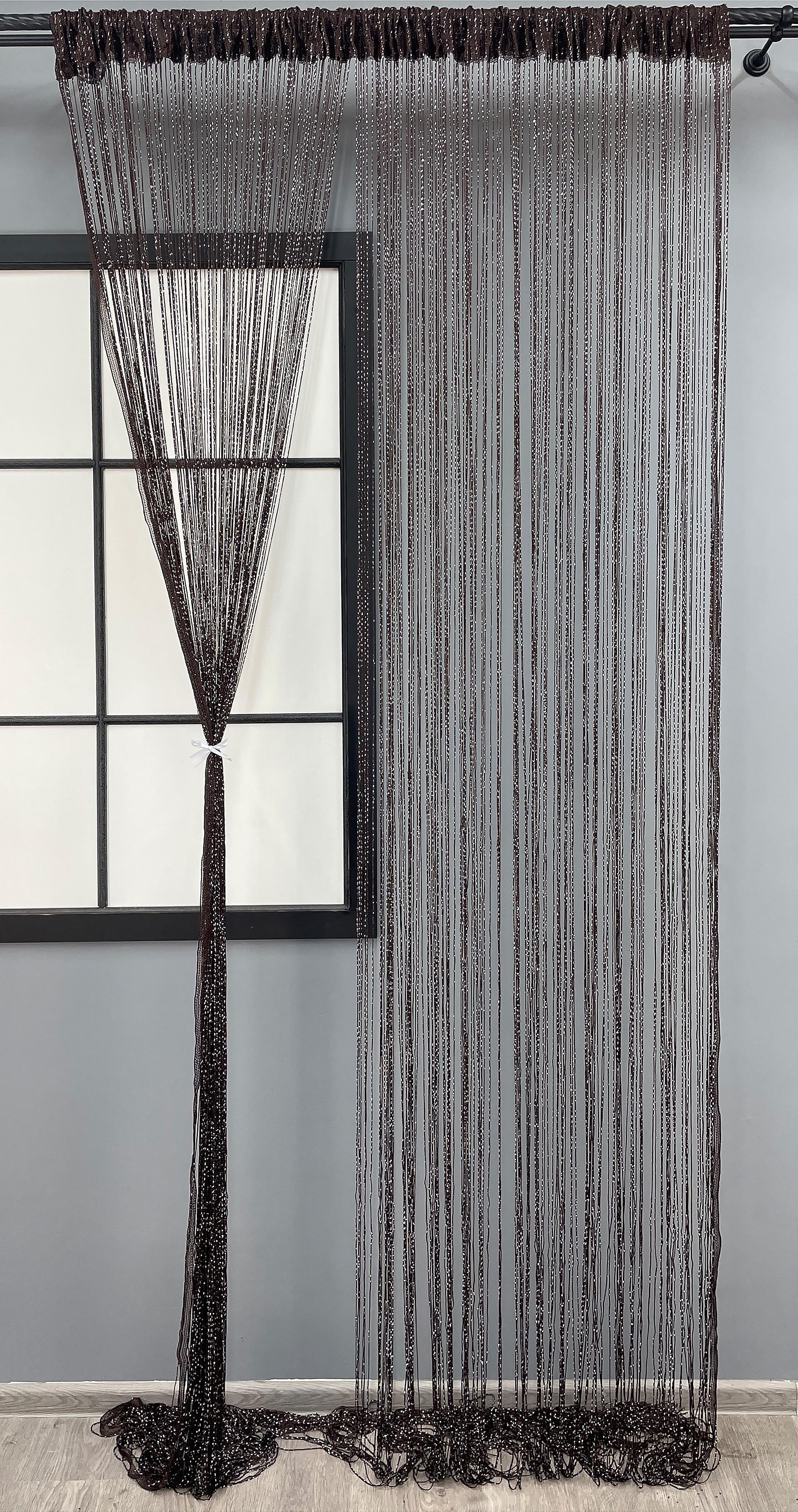 Шторы-нити Кисея с люрексом 300х300 см Венге (61-063)